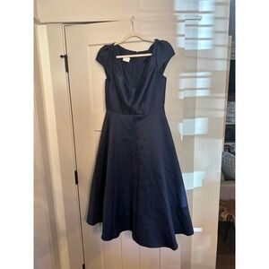 Alfred Sung Blue Dress Cap Sleeve Cocktail Formal Dress size 10 Bridal